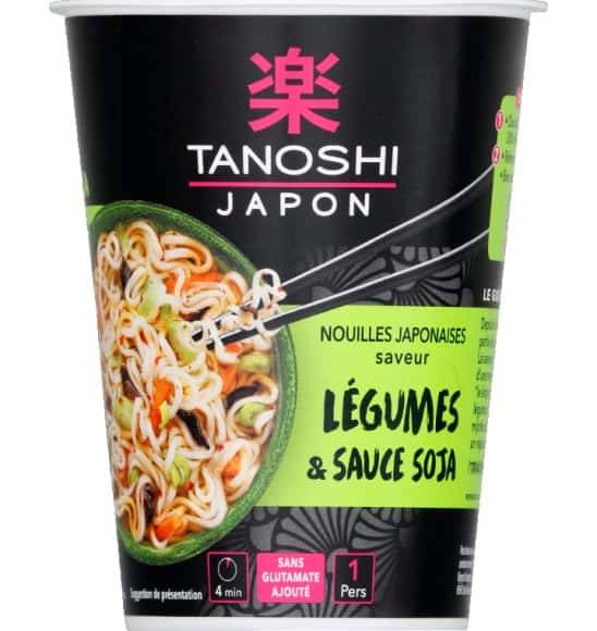 Tanoshi - Nouilles japonaises légumes et sauce soja (65g)