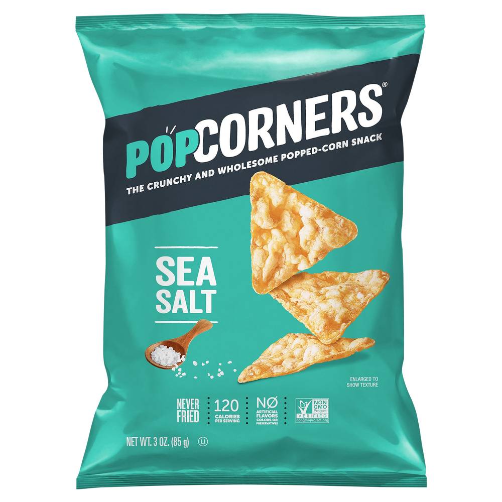 PopCorners The Crunchy & Wholesome Popped-Corn Snack, Sea Salt (3 oz)