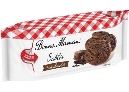 Biscuits sablés tout chocolat BONNE MAMAN - le paquet de 150 g