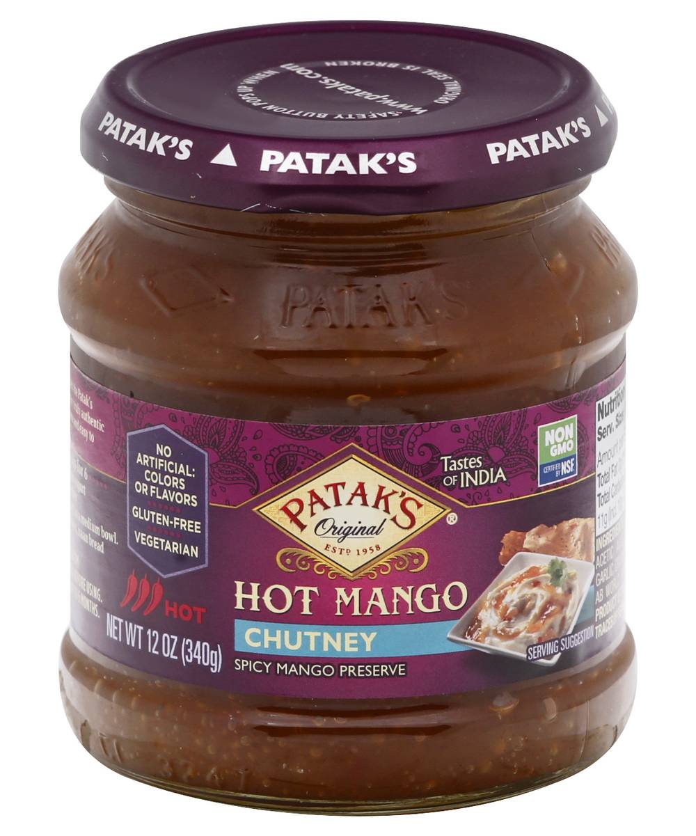 Patak's Original Hot Mango Chutney (12 oz)