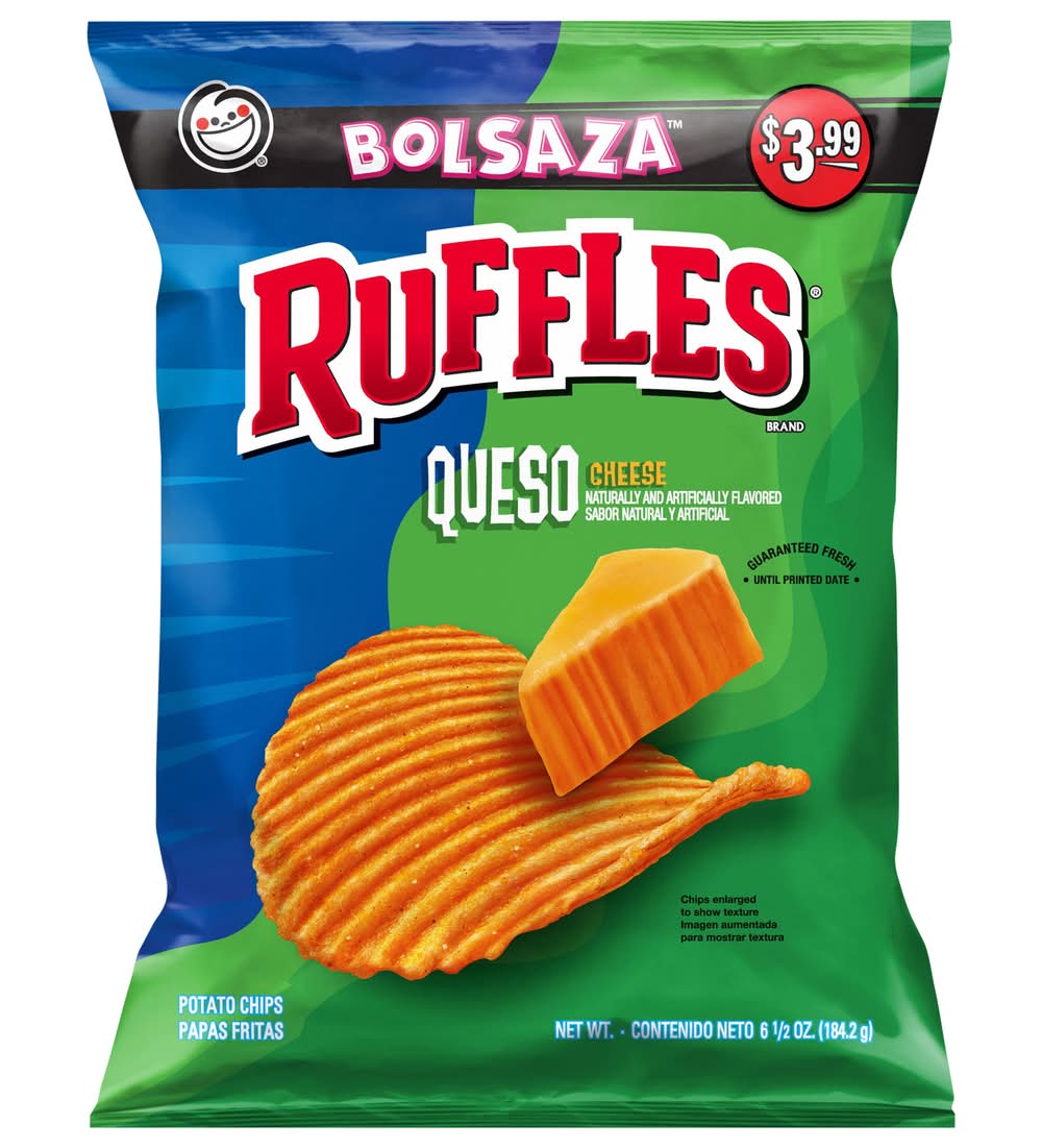 Ruffles Potato Chips, Queso Cheese (6.5 oz)