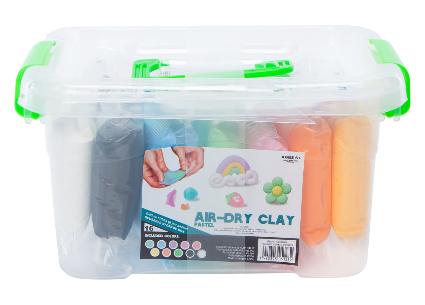 Air-Dry Clay Kit 16-Pack Pastel