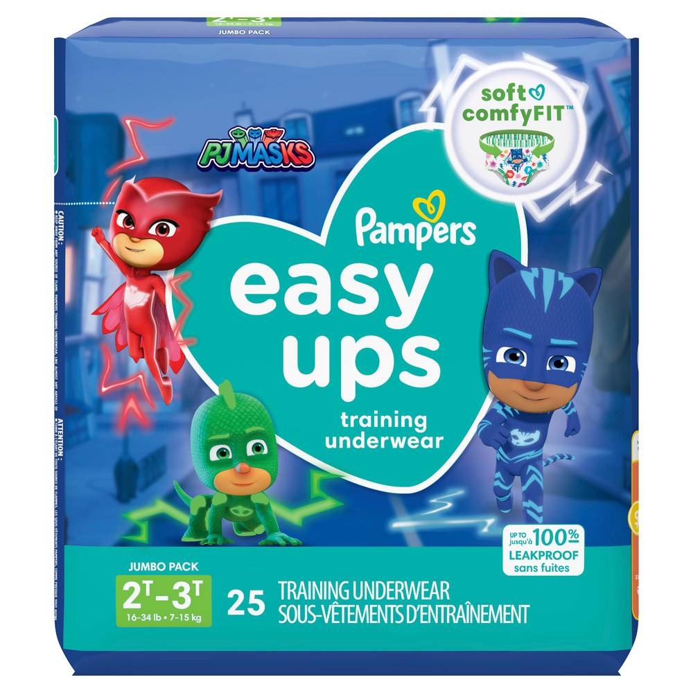 Pampers Easy Ups Boys Training Underwear, Size 4, 25 CT
