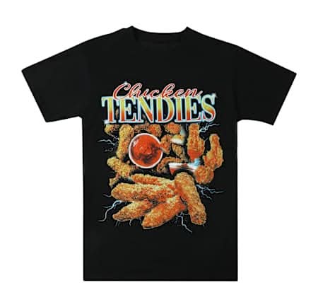 Chicken Tendies Graphic Tee Medium Black