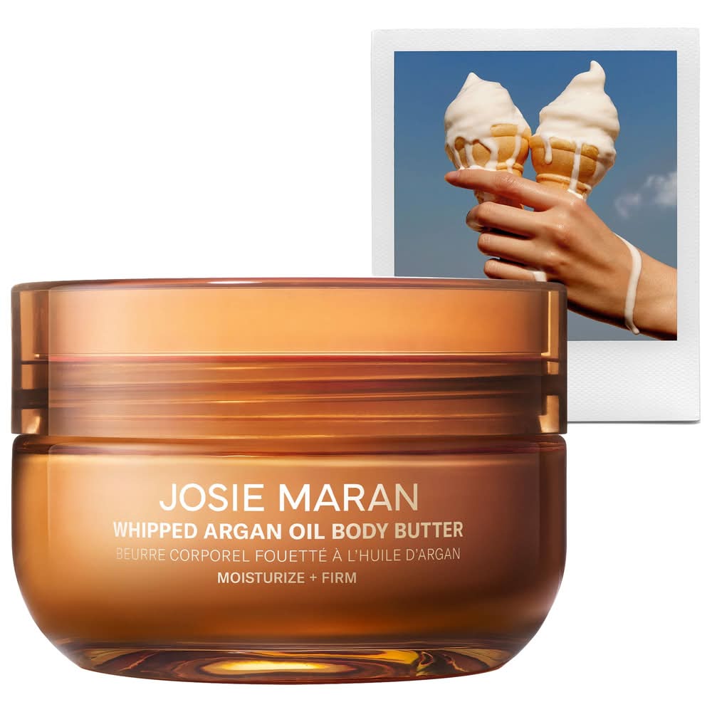 Josie Maran Vanilla Vibezzz - Whipped Argan Oil Refillable Firming Body Butter Jar 6 oz