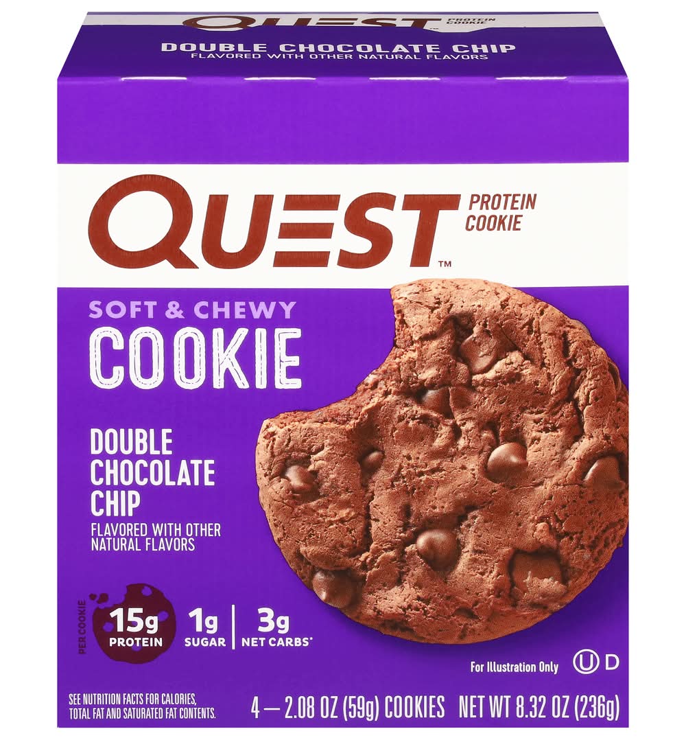 Quest Soft & Chewy Double Chocolate Chip Protein Cookie (8.4 oz)