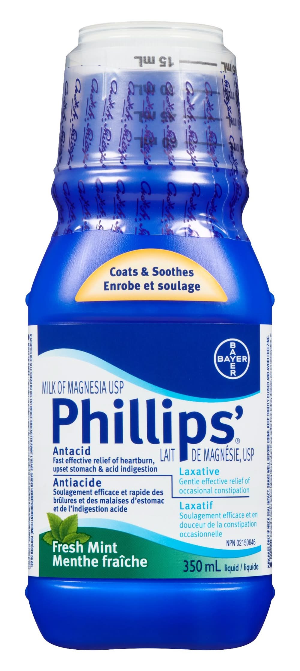 Phillips Antacid Liquid, Fresh Mint (350 ml)