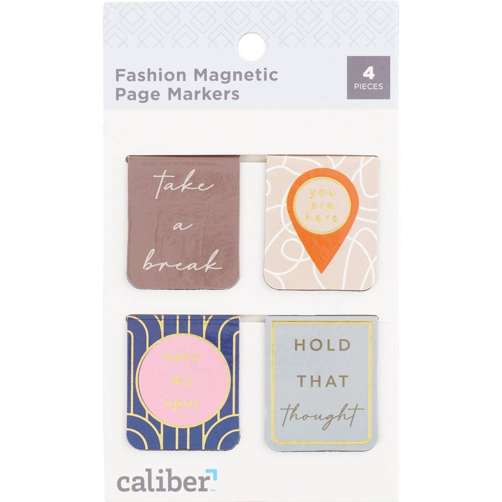 Caliber Magnetic Page Markers, 4 CT