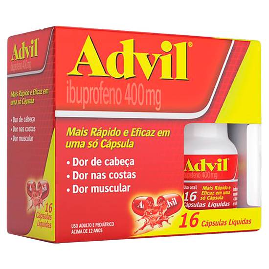Haleon ibuprofeno 400mg advil (16 cápsulas)