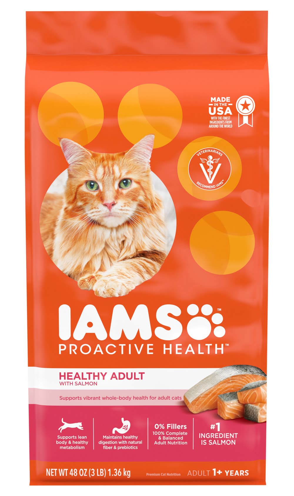 Iams Proactive Health Dry Cat Food, Salmon (3.01 lbs)