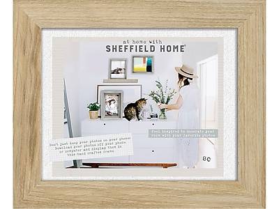SHEFFIELD HOME 8 x 10 Polystyrene Picture Frame, Natural Wood (ST7D4780 NAT)