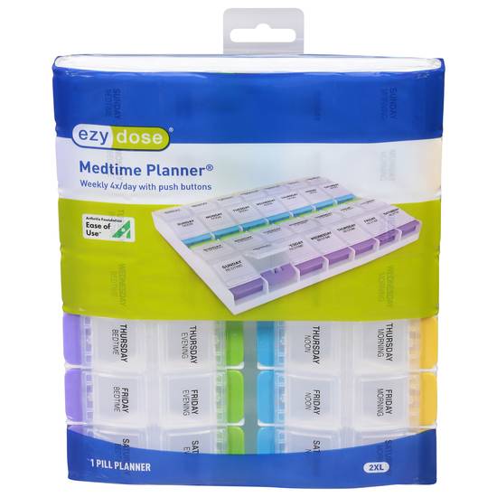 Ezy Dose Weekly Push-Button Medtime 2xl One Pill Planner