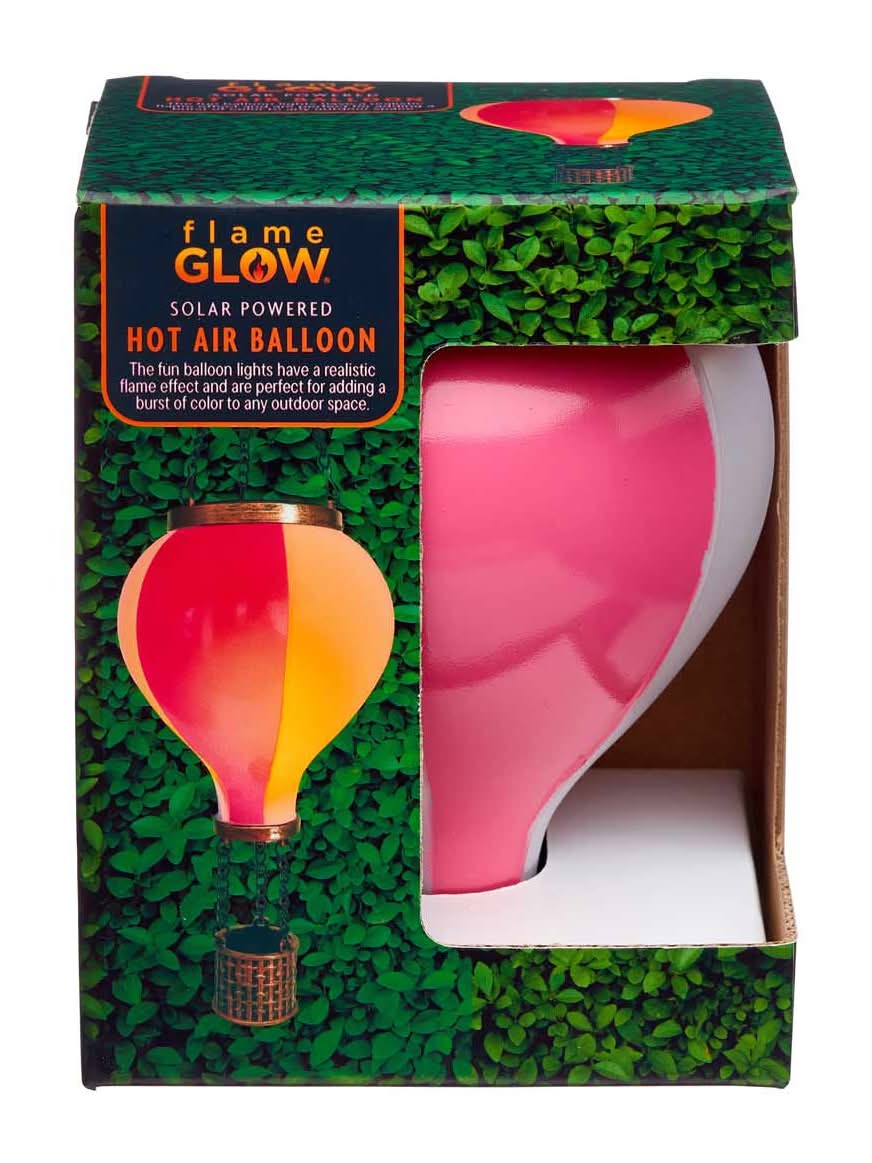 Flame Glo Solar Powered Hot Air Balloon Garden Light 1 Ct Assorted