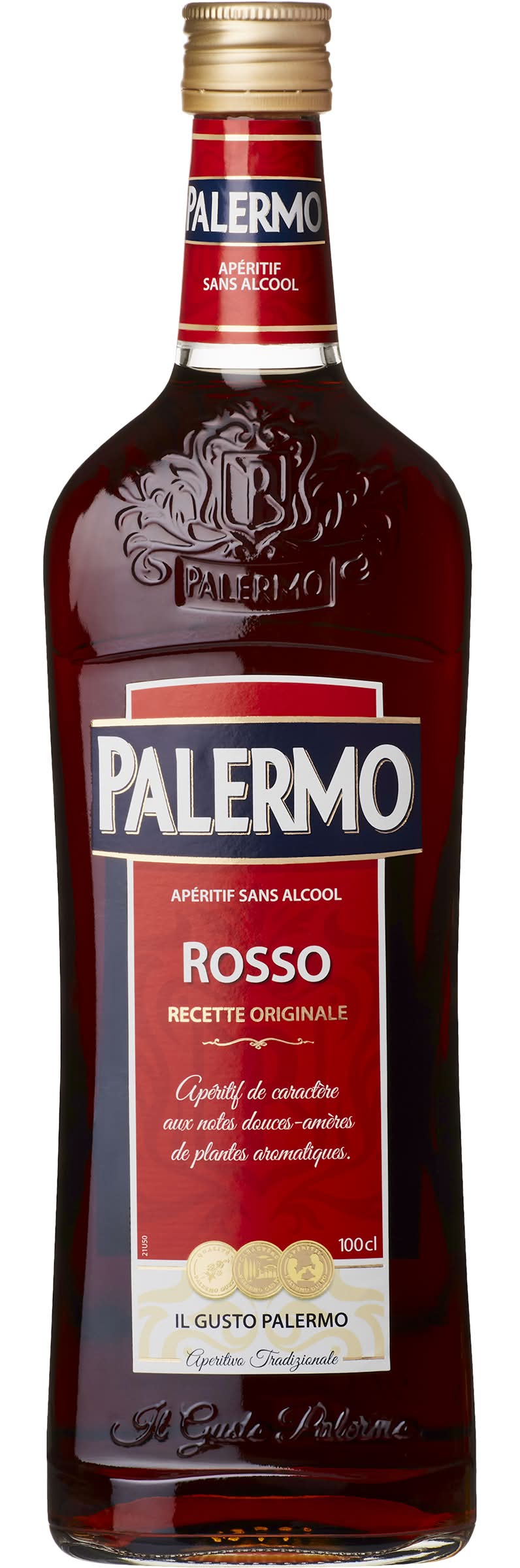 Palermo - Apéritif sans alcool original rosso (1L)