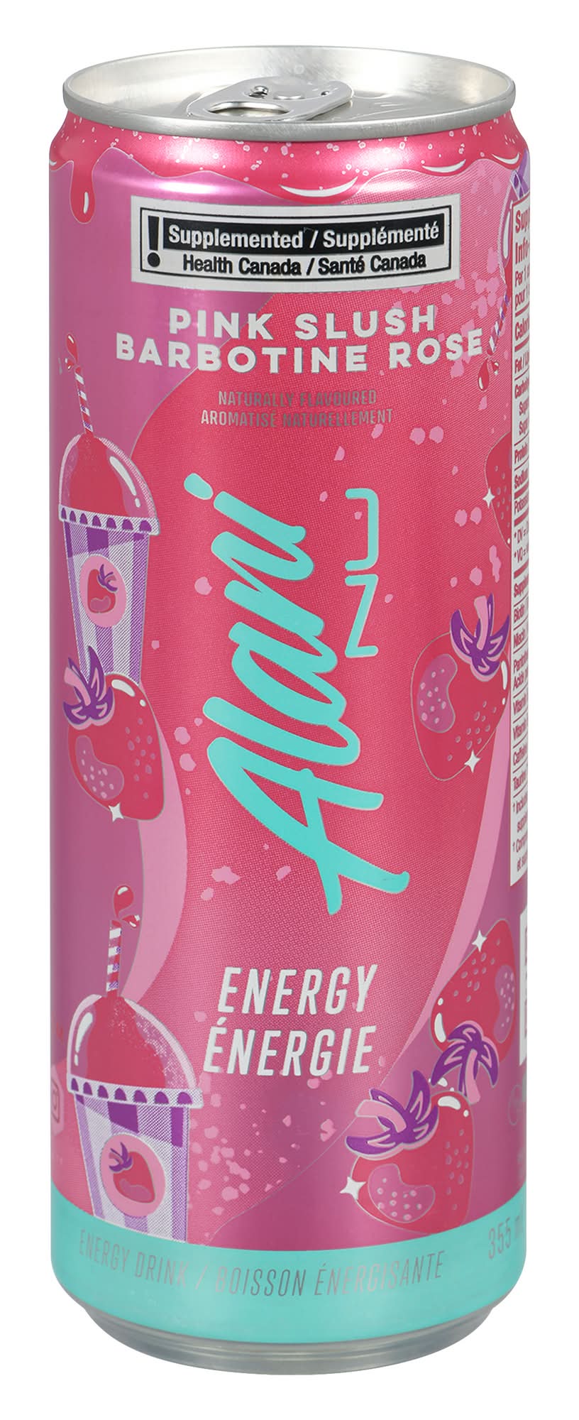 Alani Nu Zero Sugar Energy Drink, Pink Slush Barbotine Rose (355 ml)