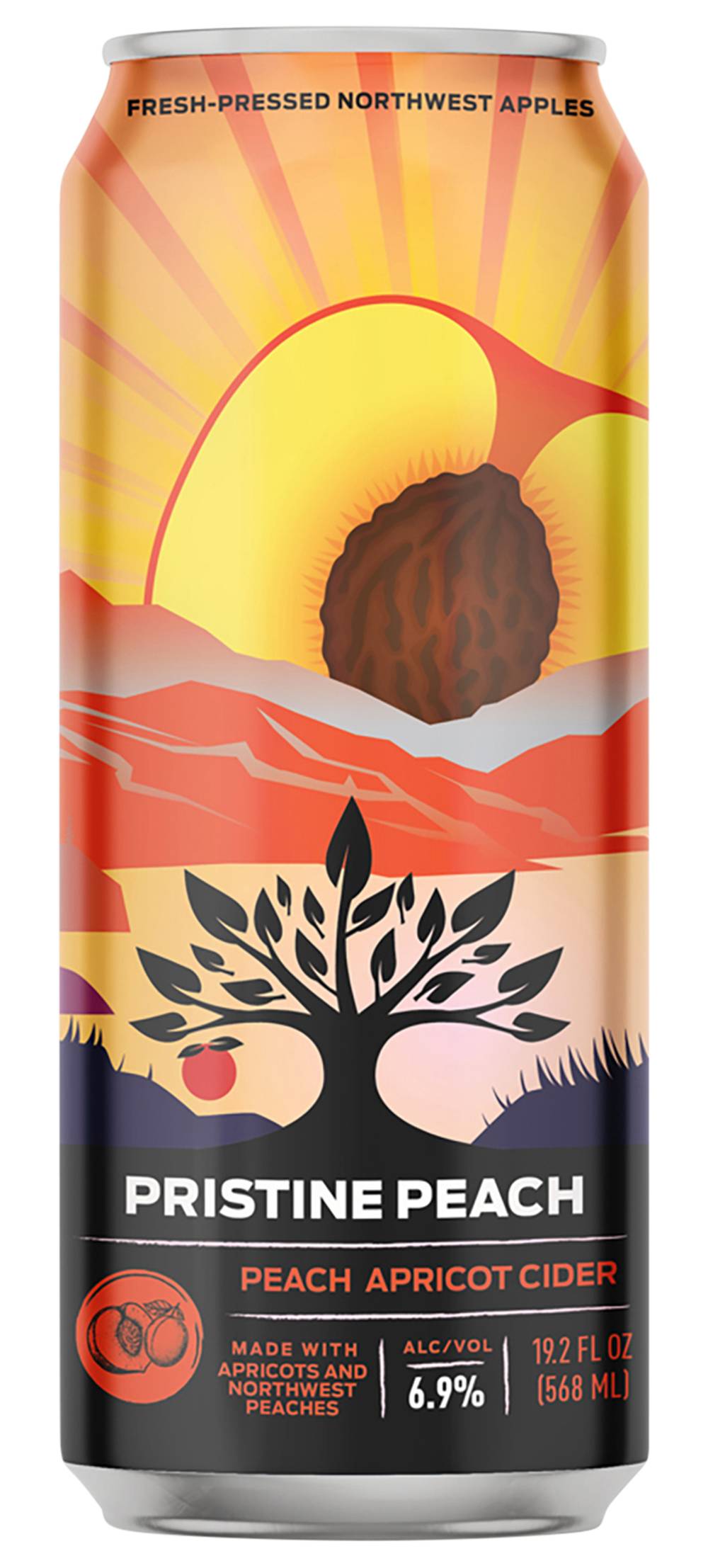 2 Towns Ciderhouse Pristine Peach Cider Sgl, Apple (19.2 fl oz)