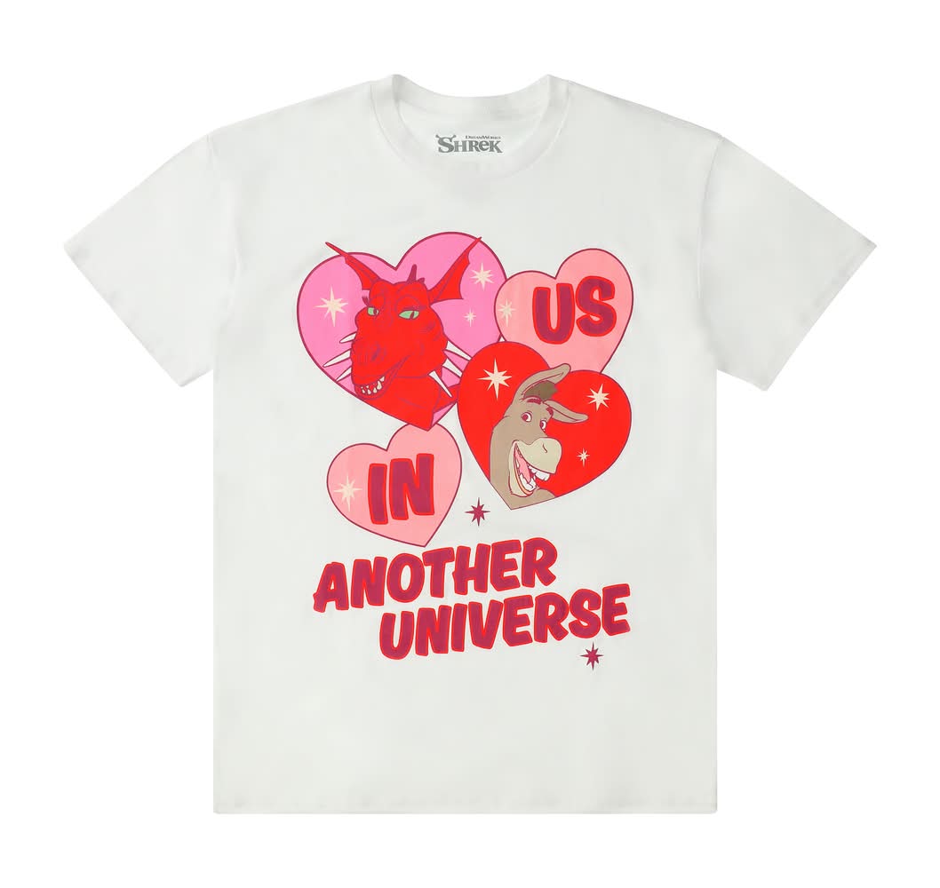 DreamWorks Shrek Us In Another Universe Graphic Tee Medium White