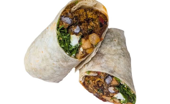 Black Bean Quinoa Falafel Wrap