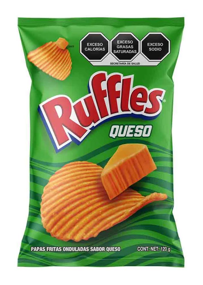 Ruffles · Papas fritas onduladas, queso (120 g)