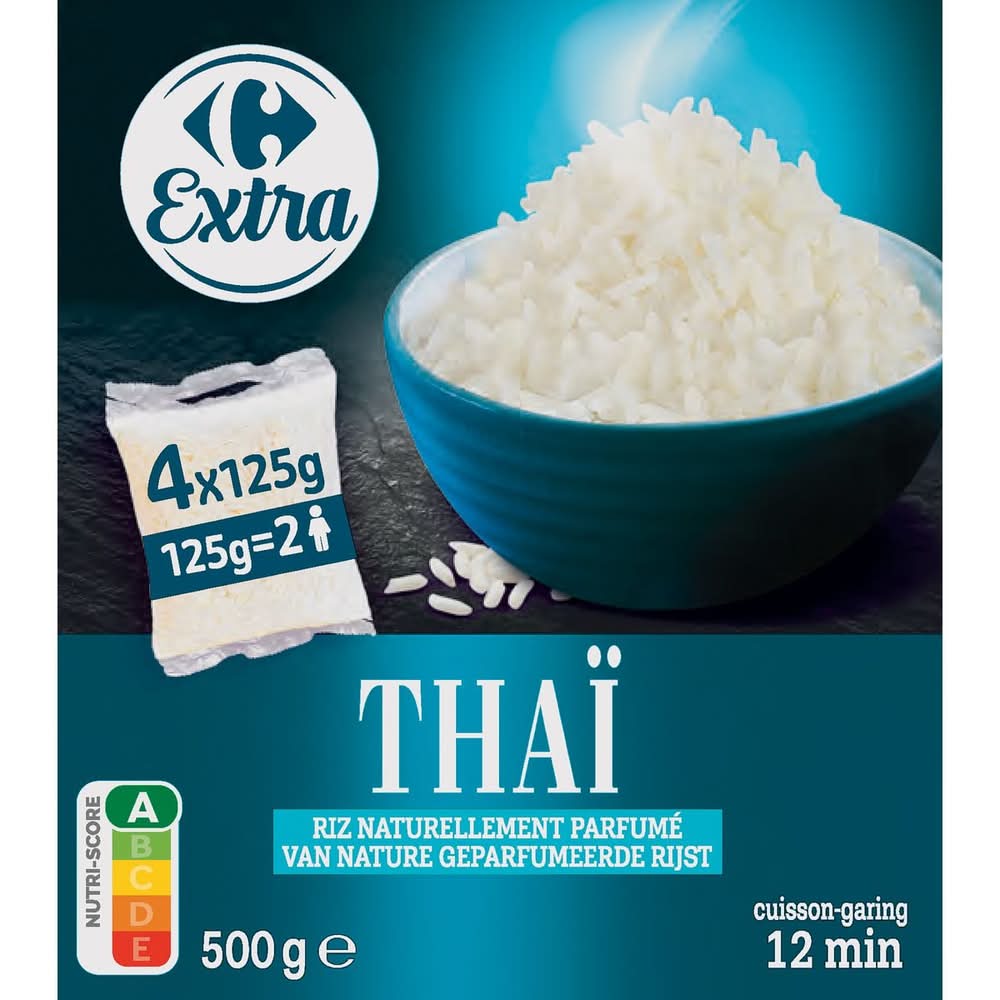 Carrefour Riz Naturellement Parfumé Thai 4 x 125 g