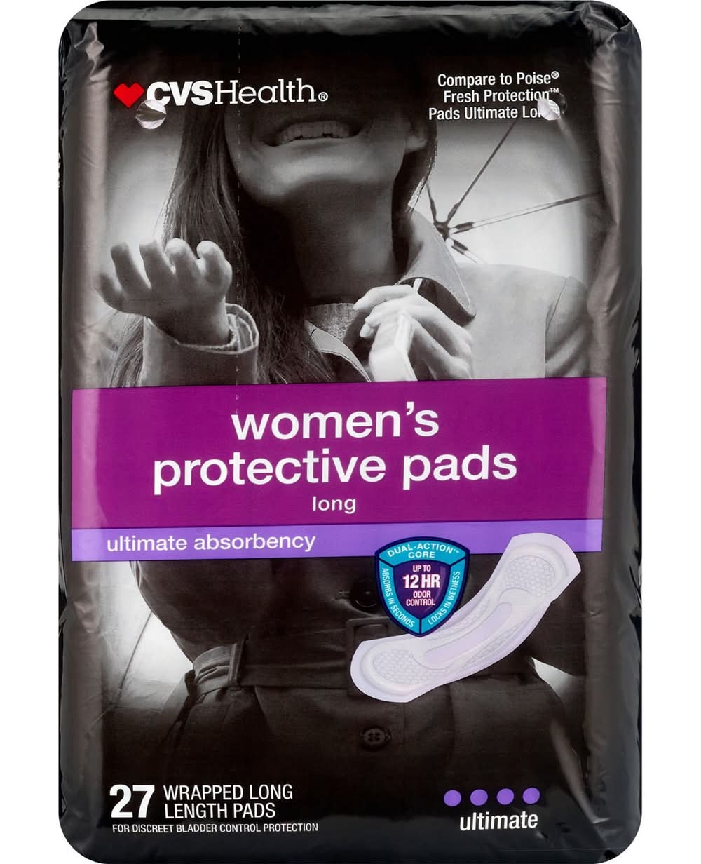 Cvs Ultimate Absorbency Protective Pads, Long, 27 Ct