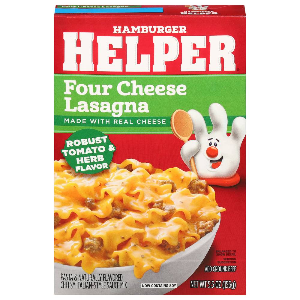 Hamburger Helper Four Cheese Pasta Lasagna (robust tomato-herb)