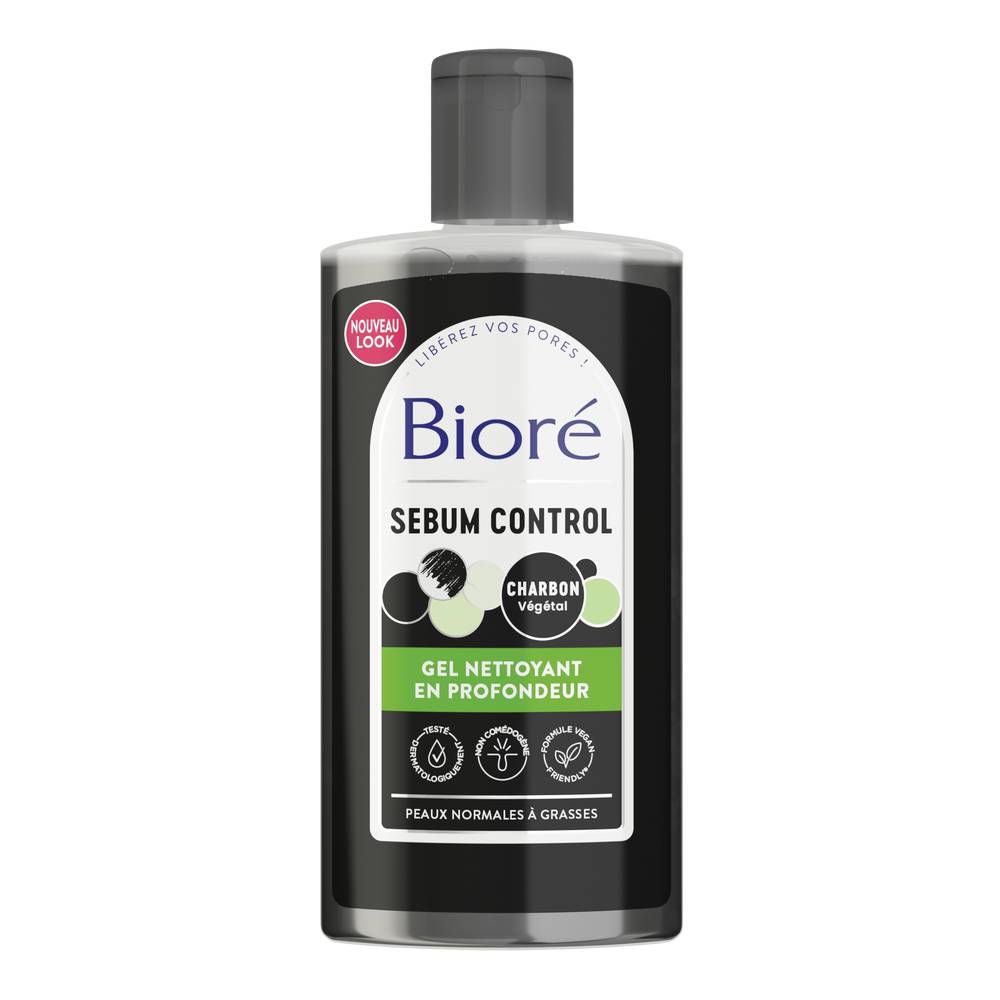 Bioré - Gel nettoyant au charbon (200 ml)