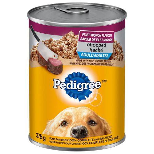 Pedigree nourriture pour chien au filet mignon haché (375 g) - chopped filet mignon dog food (375 g)