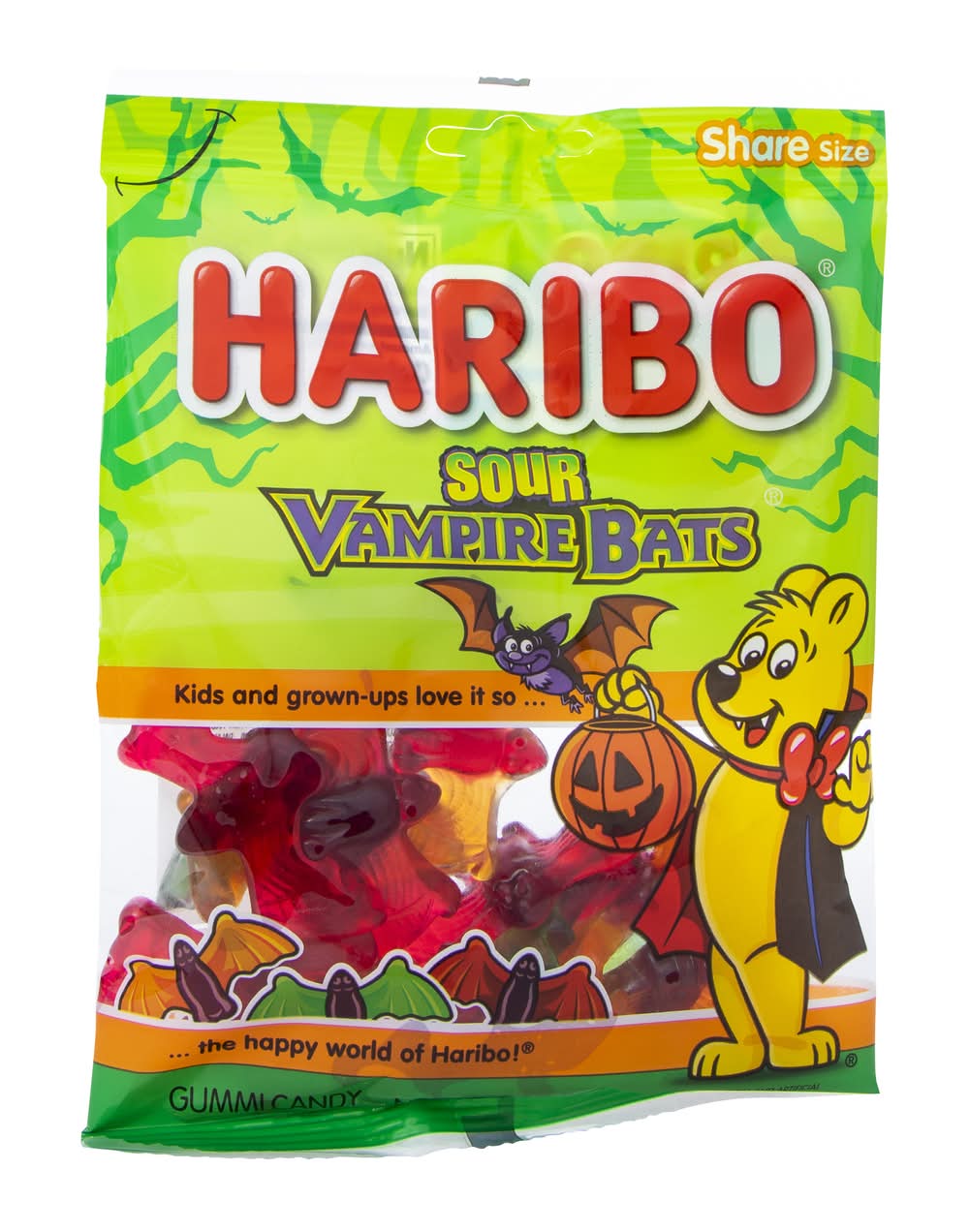 Haribo® Halloween Sour Gummi Vampire Bats 4oz