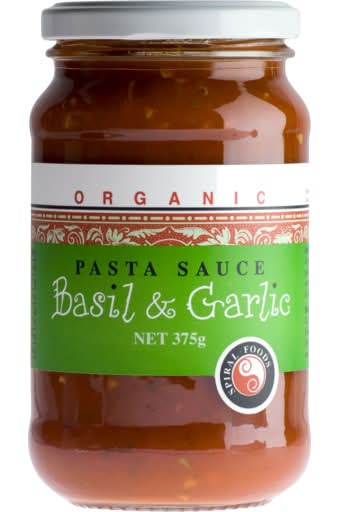 Spiral Foods Organic Pasta Sauce Basil & Garlic (375g)