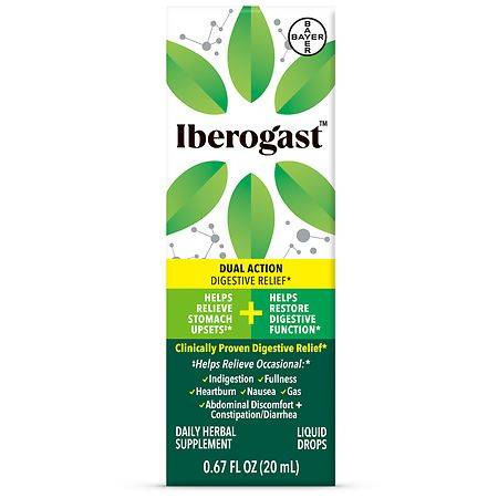 Iberogast Dual Action Digestive Relief Daily Herbal Supplement - 0.67 fl oz