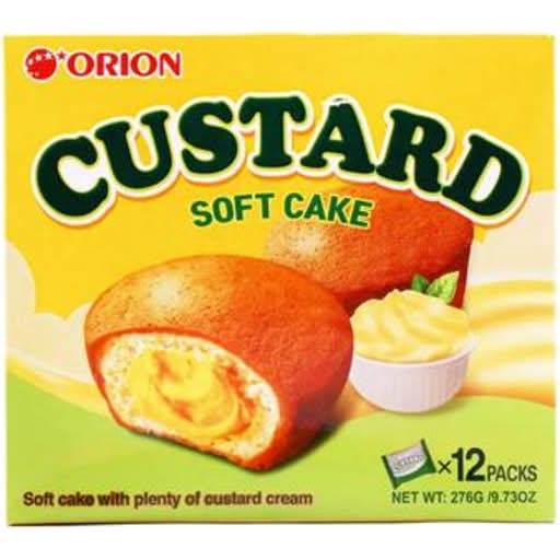 Orion Custard Soft Cake (276g, 12 pack)