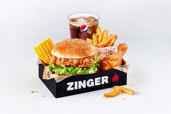 Zinger Box Meal with 1 pc Chicken 🔥