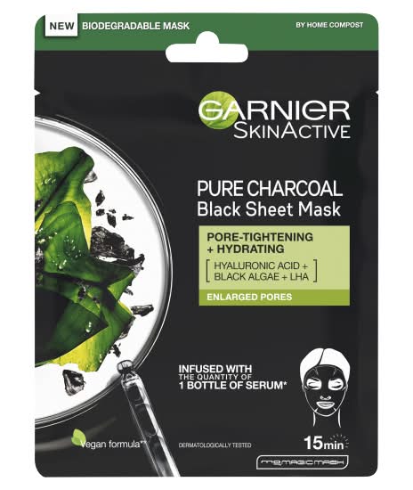 Garnier Charcoal and Algae Purifying and Hydrating Face Sheet Mask (28g)