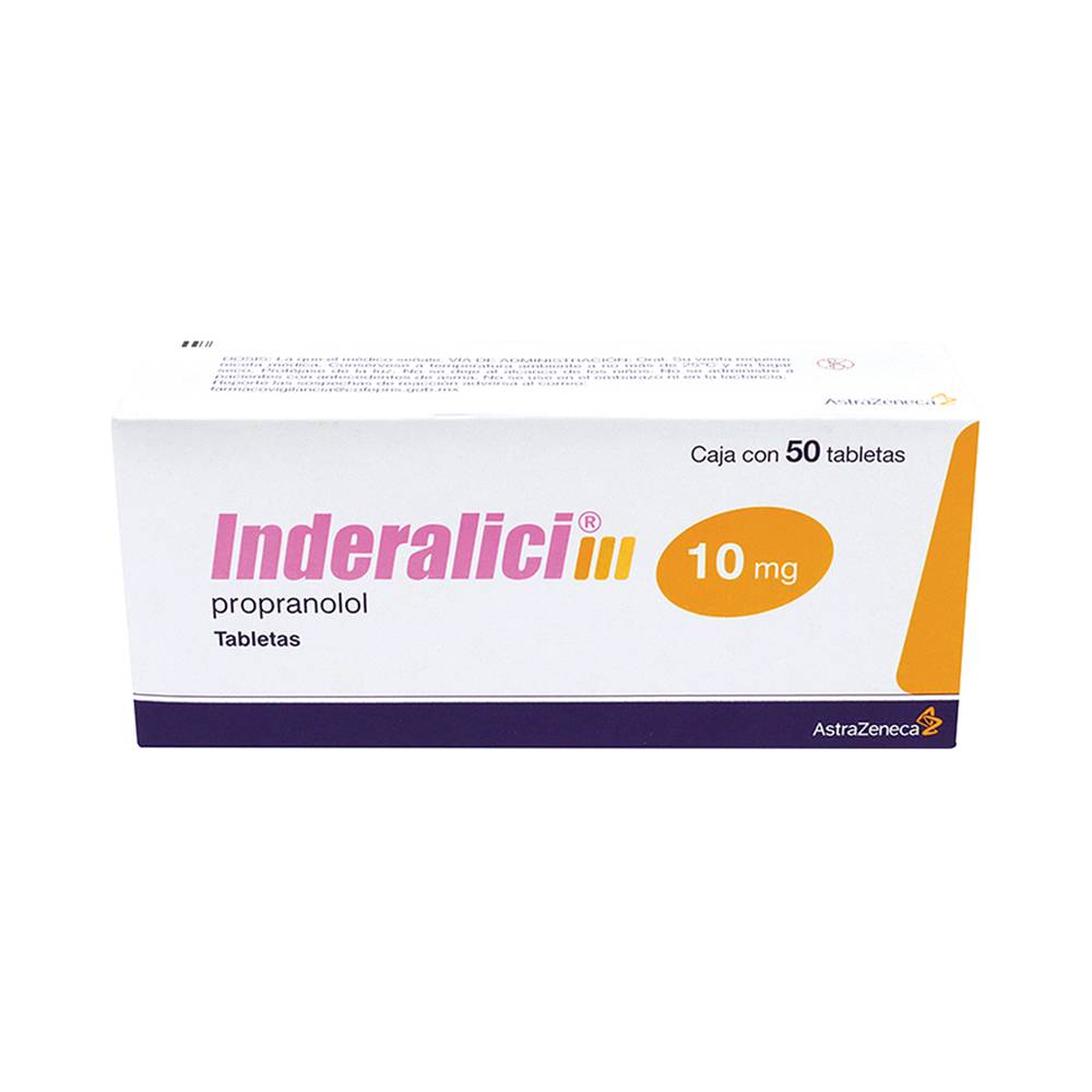 Astrazeneca inderalici propranolol 10 mg (50 piezas)