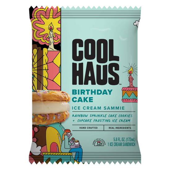 Order Coolhaus Birthday Cake Ice Cream Sandwich 5.8oz food online from Everyday Needs by Gopuff store, Ladera Ranch on bringmethat.com