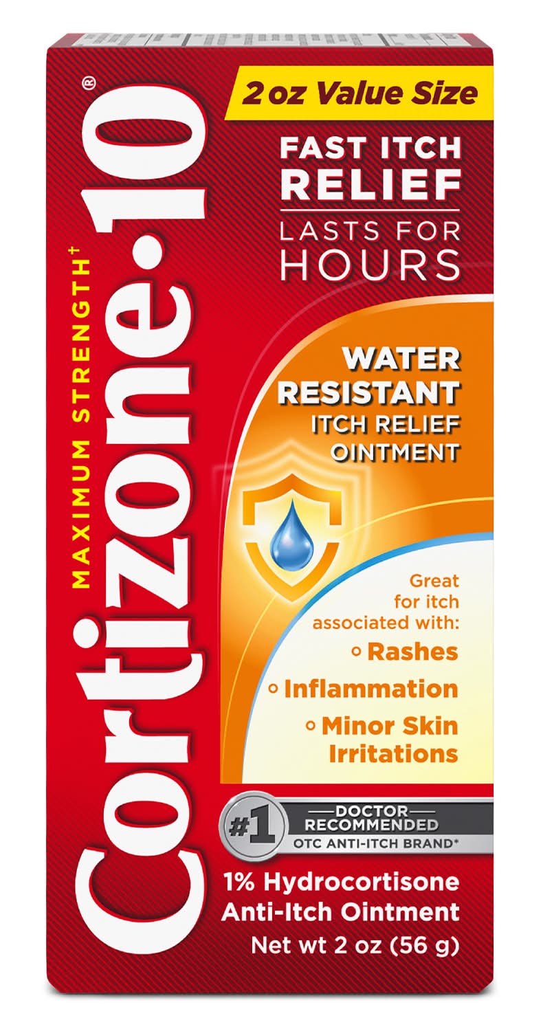Cortizone-10 Maximum Strength Water Resistant Itch Relief Ointment (2 oz)