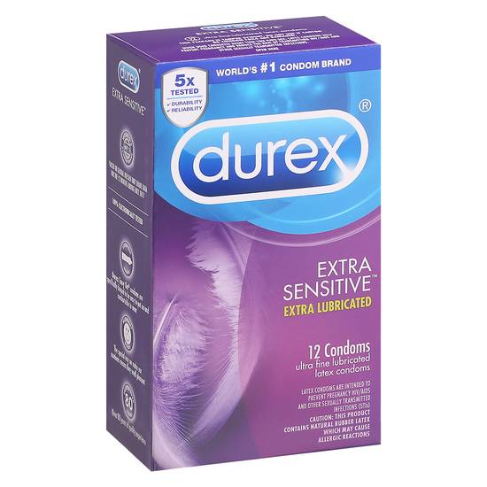 Durex Extra Sensitive Extra Lubricated Condoms (12 ct)