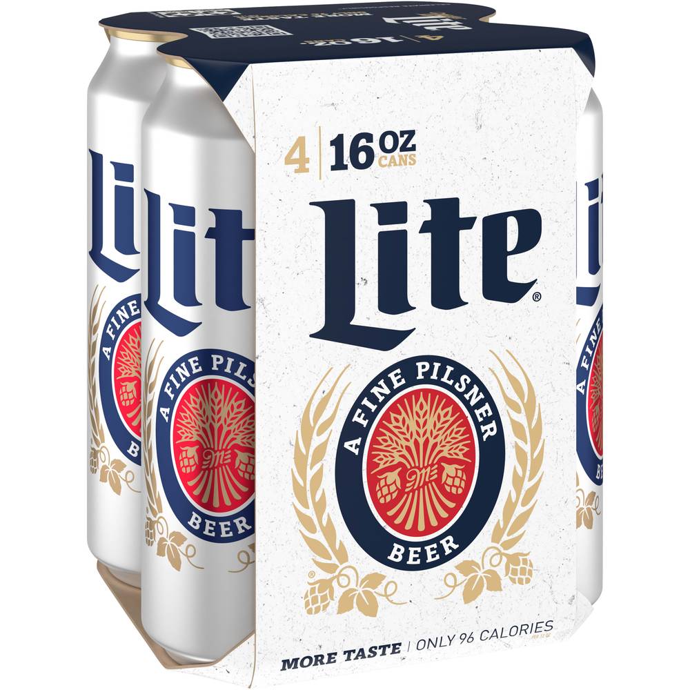 Miller Lite Lite Pilsner Beer (4 x 16 fl oz)