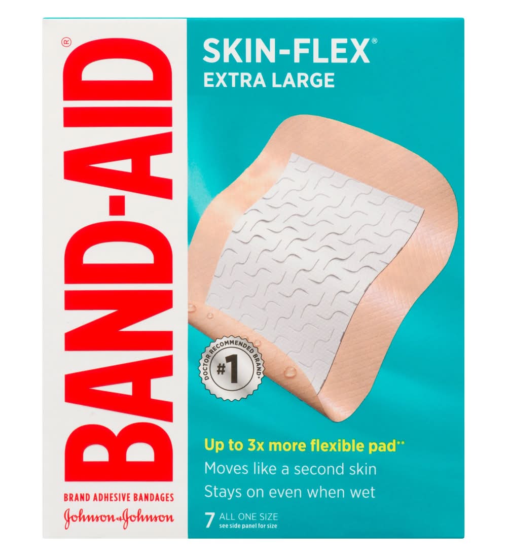 Band-Aid Skin-Flex Adhesive Bandages, XL (30 g, 7 ct)