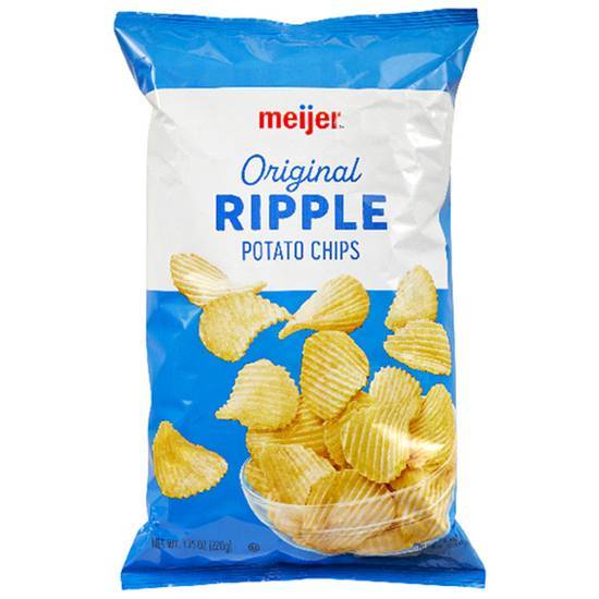 Meijer Ripple Original Potato Chips, 7.75 oz