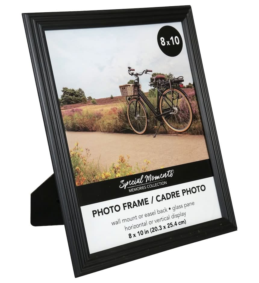 Special Moments Narrow-Edge Plastic Picture Frames, 8x10 in, Black