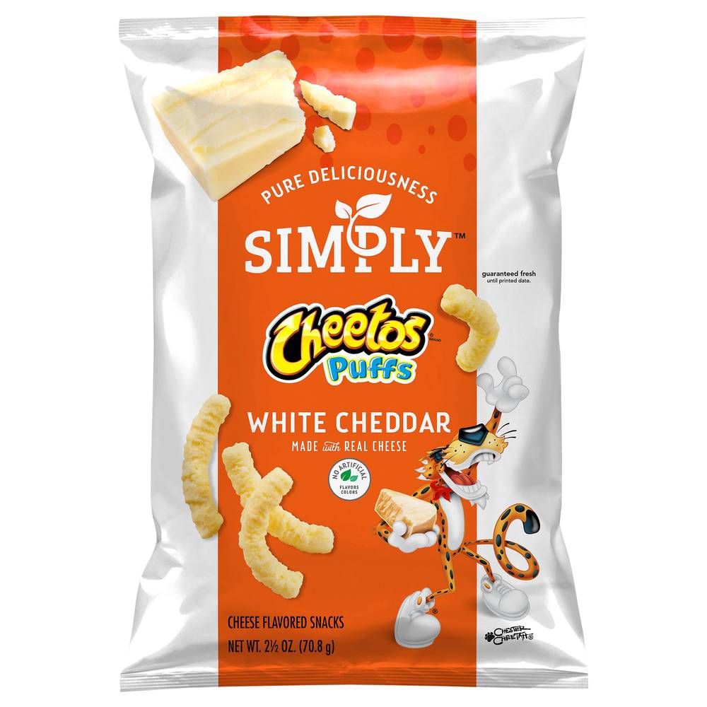 Cheetos Simply Puffs, White Cheddar Cheese (2.5 oz)