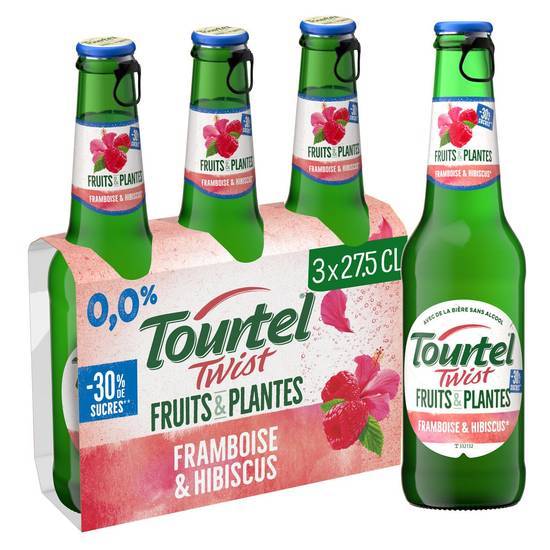 Tourtel Twist - Bière sans alcool (3 piéces, 275 ml) (framboise - hibiscus)
