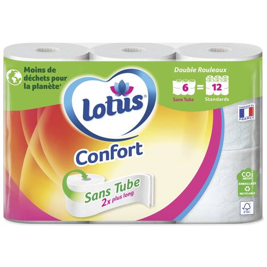 Lotus - Confort sans tube rouleaux (6 pièces )
