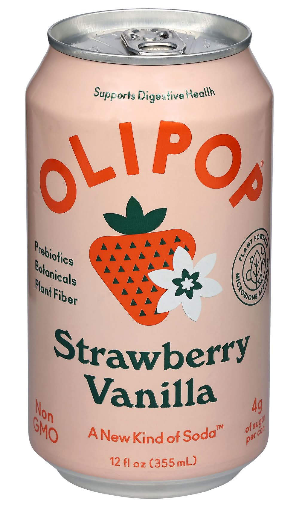 Olipop A New Kind Of Soda For Supportive Digestive Health, Strawberry -Vanilla (12 fl oz)