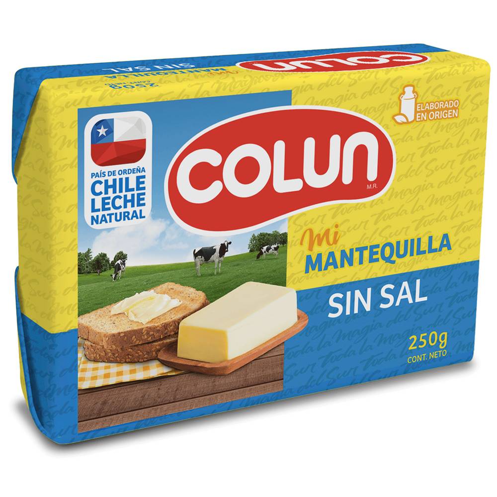 Colun · Mantequilla sin sal (250 g)