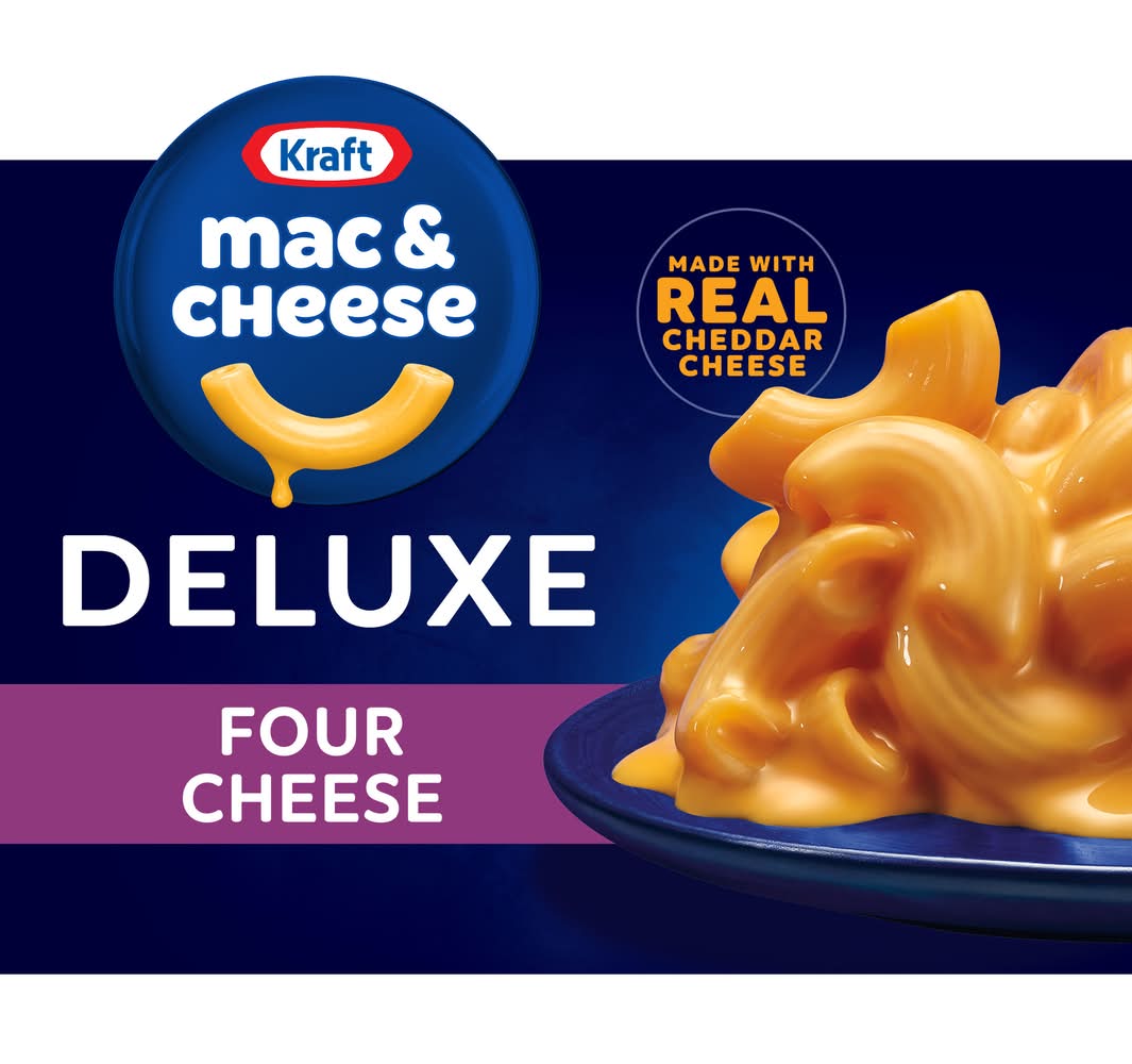 Kraft Deluxe Macaroni & Cheese Dinner, Four Cheese (14 oz)