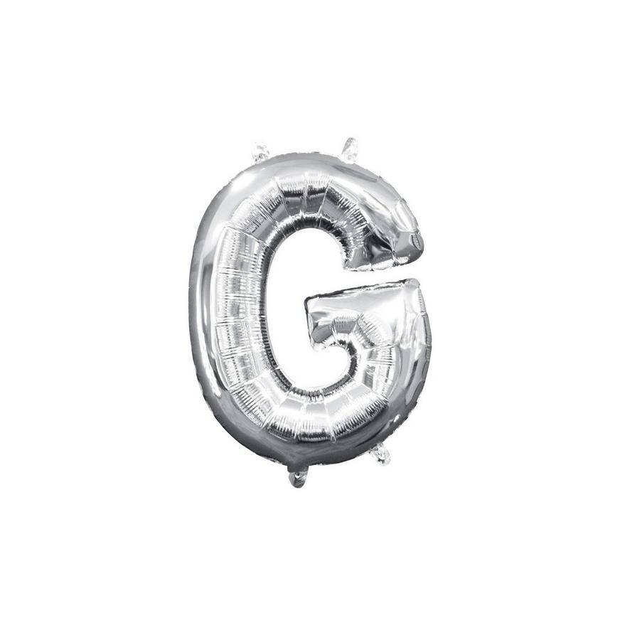 Uninflated 13in Air-Filled Silver Letter Balloon (G)