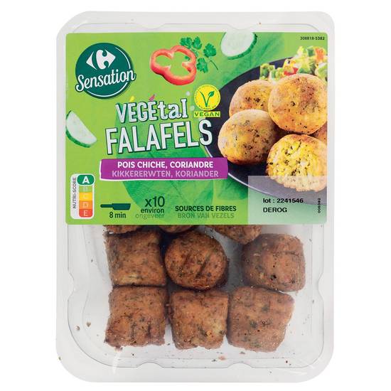 Carrefour Sensation Végétal Falafels Kikkererwten, Koriander 200 g